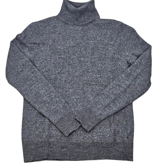 H Halston Sweater Merino Wool Turtleneck Dark Gray Sweater Layering Size‎ Small - Picture 9 of 9
